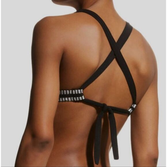 Platinum Inspired Women's Black Triangle Bikini Top and bottom size M - Picture 7 of 7